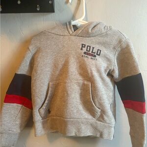 Polo by Ralph Lauren Gray Kids Hoodie with Red and Blue Accents